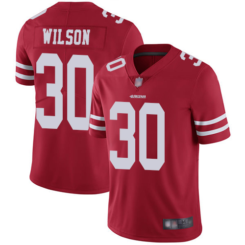San Francisco 49ers Limited Red Men Jeff Wilson Home NFL Jersey #30 Vapor Untouchable->women nfl jersey->Women Jersey